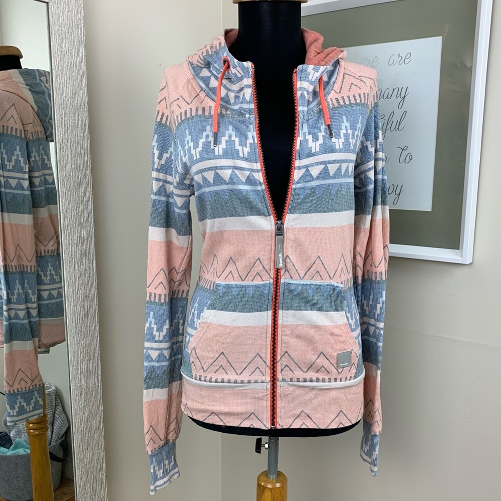 Bench Southwestern Print Zip Up Hoodie